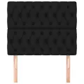 Têtes de lit 2 pcs Noir 100x7x78/88 cm Tissu