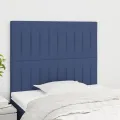Têtes de lit 2 pcs Bleu 100x5x78/88 cm Tissu