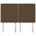 Têtes de lit 4 pcs Marron foncé 72x5x78/88 cm Tissu