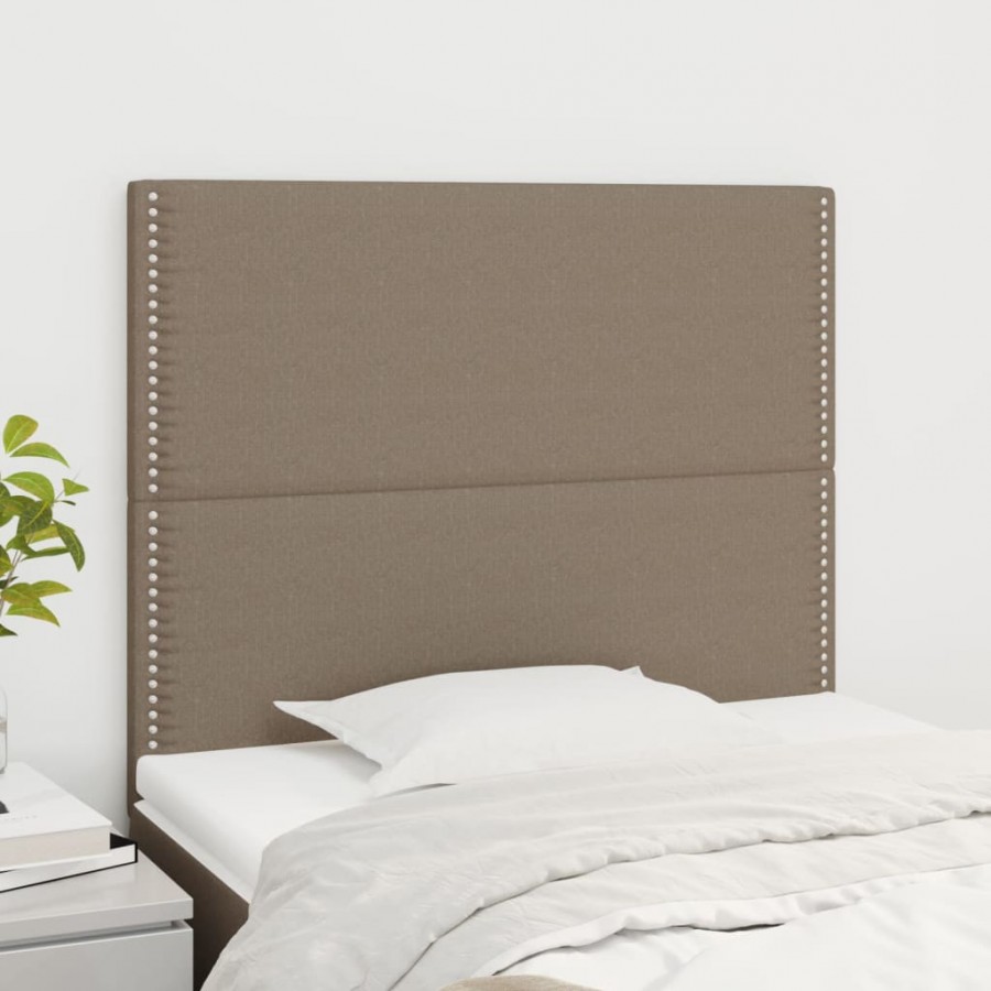 Têtes de lit 2 pcs Taupe 80x5x78/88 cm Tissu