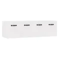 Armoires murales 2 pcs Blanc brillant 80x36,5x35 cm