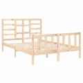 Cadre de lit bois massif 120x190 cm petit double