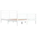 Cadre de lit Blanc Bois de pin massif 160x200 cm