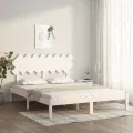 Cadre de lit Blanc 160x200 cm Bois massif