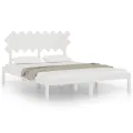 Cadre de lit Blanc 160x200 cm Bois massif