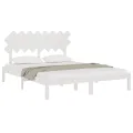 Cadre de lit Blanc 160x200 cm Bois massif