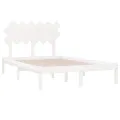 Cadre de lit Blanc 120x200 cm Bois massif