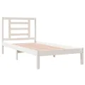 Cadre de lit Blanc Bois de pin massif 90x200 cm