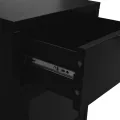 Tables de chevet 2 pcs Noir 40x30x54,5 cm Acier et verre