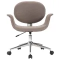 Chaises pivotantes à manger lot de 2 taupe tissu
