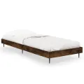 Cadre de lit chêne fumé 75x190 cm bois d'ingénierie