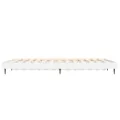 Cadre de lit blanc brillant 135x190 cm bois d'ingénierie