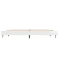 Cadre de lit blanc brillant 135x190 cm bois d'ingénierie