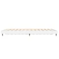 Cadre de lit blanc brillant 135x190 cm bois d'ingénierie