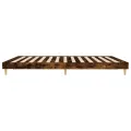 Cadre de lit chêne fumé 200x200 cm bois d'ingénierie