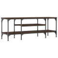 Meuble TV chêne marron 121x35x45 cm bois d'ingénierie et fer