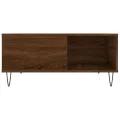Table basse chêne marron 80x80x36,5 cm bois d'ingénierie