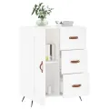 Buffet blanc 69,5x34x90 cm bois d'ingénierie