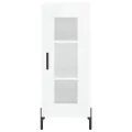 Buffet Blanc brillant 34,5x34x90 cm Bois d'ingénierie