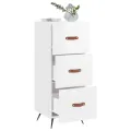 Buffet Blanc brillant 34,5x34x90 cm Bois d'ingénierie