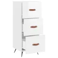 Buffet Blanc brillant 34,5x34x90 cm Bois d'ingénierie