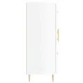 Buffet Blanc brillant 69,5x34x90 cm Bois d'ingénierie