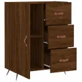 Buffet chêne marron 69,5x34x90 cm bois d'ingénierie