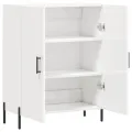 Buffet Blanc brillant 69,5x34x90 cm Bois d'ingénierie