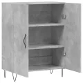 Buffet gris béton 69,5x34x90 cm bois d'ingénierie