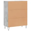 Buffet gris béton 69,5x34x90 cm bois d'ingénierie