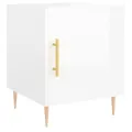 Tables de chevet 2 pcs blanc brillant 40x40x50 cm