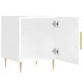 Tables de chevet 2 pcs blanc brillant 40x40x50 cm