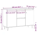 Buffet blanc 104x35x70 cm bois d'ingénierie