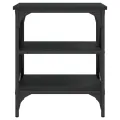 Tables d'appoint 2 pcs Noir 40x42x50 cm Bois d’ingénierie