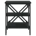Tables d'appoint 2 pcs Noir 40x42x50 cm Bois d’ingénierie