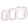 Tables gigognes 3 pcs Blanc Bois de pin massif