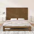 Tête de lit murale Marron miel 159,5x3x90 cm Bois massif de pin