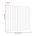 Tête de lit murale Blanc 95,5x3x90 cm Bois massif de pin