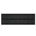 Tête de lit murale Noir 185x3x60 cm Bois massif de pin