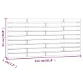 Tête de lit murale Gris 156x3x63 cm Bois massif de pin