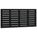 Tête de lit murale Noir 146x3x63 cm Bois massif de pin