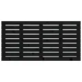 Tête de lit murale Noir 146x3x63 cm Bois massif de pin