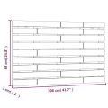 Tête de lit murale Marron miel 106x3x63 cm Bois massif de pin