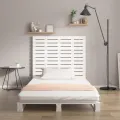 Tête de lit murale Blanc 126x3x91,5 cm Bois massif de pin