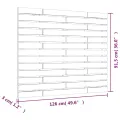 Tête de lit murale Blanc 126x3x91,5 cm Bois massif de pin