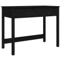 Bureau avec tiroirs Noir 100x50x78 cm Bois massif de pin