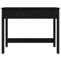 Bureau avec tiroirs Noir 100x50x78 cm Bois massif de pin