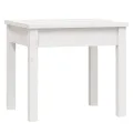 Banc de jardin blanc 50x44x45 cm bois massif de pin