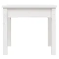 Banc de jardin blanc 50x44x45 cm bois massif de pin