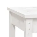 Banc de jardin blanc 50x44x45 cm bois massif de pin